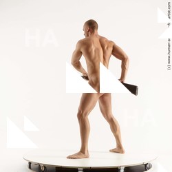 Nude Fighting with gun Man White Standing poses - ALL Muscular Short Brown Standing poses - simple Standard Photoshoot Realistic Fighting poses - ALL