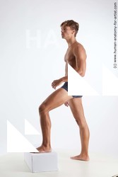 Underwear Man White Standing poses - ALL Athletic Short Brown Standing poses - simple Standard Photoshoot Academic