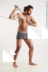 Underwear Fighting Man Black Standing poses - ALL Muscular Long Black Standing poses - simple Standard Photoshoot Academic Fighting poses - ALL