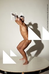 Nude Fighting with sword Man White Standing poses - ALL Slim Short Brown Standing poses - simple Standard Photoshoot Realistic Fighting poses - ALL