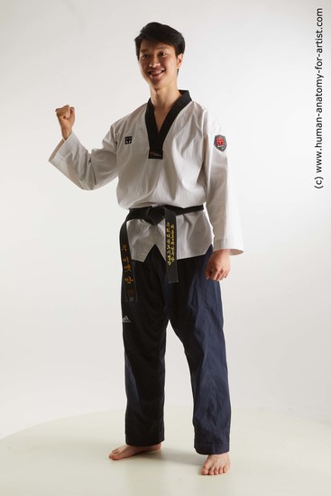 Sportswear Martial art Man Asian Standing poses - ALL Slim Short Black Standing poses - simple Standard Photoshoot Fighting poses - ALL