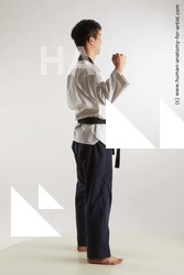 Sportswear Martial art Man Asian Standing poses - ALL Slim Short Black Standing poses - simple Standard Photoshoot Fighting poses - ALL