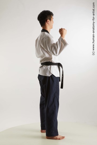 Sportswear Martial art Man Asian Standing poses - ALL Slim Short Black Standing poses - simple Standard Photoshoot Fighting poses - ALL