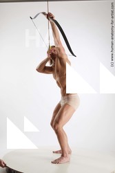 Underwear Fighting Man White Standing poses - ALL Muscular Medium Blond Standing poses - simple Standard Photoshoot Academic Fighting poses - ALL