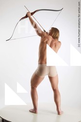 Underwear Fighting Man White Standing poses - ALL Muscular Medium Blond Standing poses - simple Standard Photoshoot Academic Fighting poses - ALL