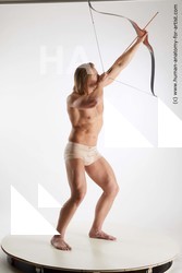 Underwear Fighting Man White Standing poses - ALL Muscular Medium Blond Standing poses - simple Standard Photoshoot Academic Fighting poses - ALL