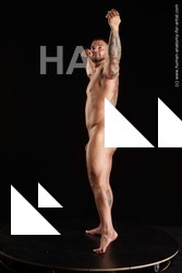 Nude Man White Standing poses - ALL Muscular Short Brown Standing poses - simple Standard Photoshoot Realistic