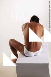 Underwear Man Black Sitting poses - simple Muscular Short Black Sitting poses - ALL Standard Photoshoot Academic