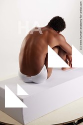 Underwear Man Black Sitting poses - simple Muscular Short Black Sitting poses - ALL Standard Photoshoot Academic