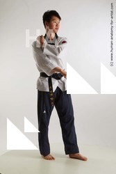 Sportswear Martial art Man White Standing poses - ALL Slim Short Black Standing poses - simple Standard Photoshoot Academic Fighting poses - ALL