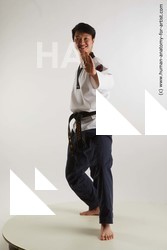 Sportswear Martial art Man Asian Standing poses - ALL Slim Short Black Standing poses - simple Standard Photoshoot Academic Fighting poses - ALL