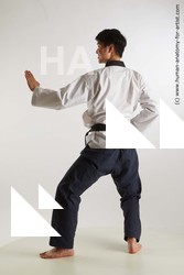 Sportswear Martial art Man Asian Standing poses - ALL Slim Short Black Standing poses - simple Standard Photoshoot Academic Fighting poses - ALL