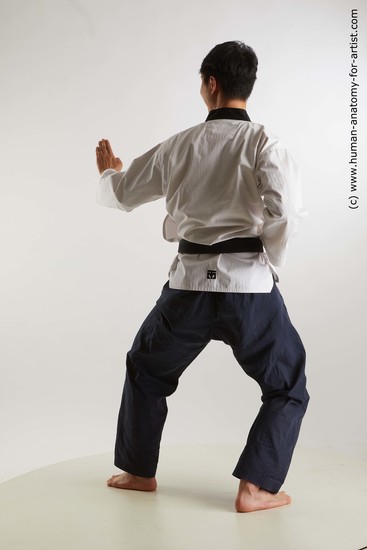 Sportswear Martial art Man Asian Standing poses - ALL Slim Short Black Standing poses - simple Standard Photoshoot Academic Fighting poses - ALL