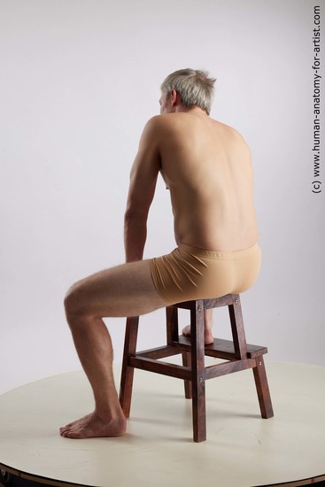 Underwear Man White Sitting poses - simple Slim Short Grey Sitting poses - ALL Standard Photoshoot Realistic