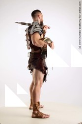 Fighting with sword Man White Standing poses - ALL Muscular Short Brown Standing poses - simple Standard Photoshoot Academic Fighting poses - ALL