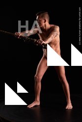 Nude Fighting with sword Man White Standing poses - ALL Athletic Short Brown Standing poses - simple Standard Photoshoot Realistic Fighting poses - ALL