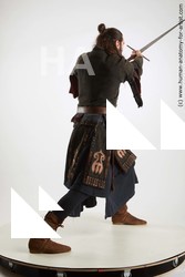 Casual Fighting with sword Man White Standing poses - ALL Slim Long Brown Standing poses - simple Standard Photoshoot Academic Fighting poses - ALL