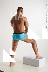 Underwear Fighting with sword Man White Standing poses - ALL Muscular Short Brown Standing poses - simple Standard Photoshoot Academic Fighting poses - ALL