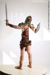 Fighting with sword Man White Standing poses - ALL Muscular Short Brown Standing poses - simple Standard Photoshoot Academic Fighting poses - ALL