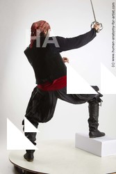 Casual Fighting with sword Man White Standing poses - ALL Slim Long Brown Standing poses - simple Standard Photoshoot Academic Fighting poses - ALL