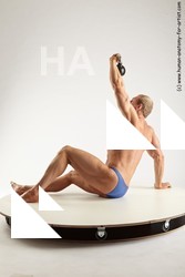 Underwear Man White Sitting poses - simple Muscular Short Brown Sitting poses - ALL Standard Photoshoot Academic