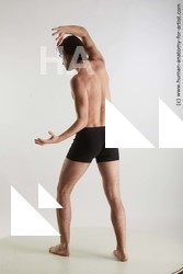 Underwear Man White Standing poses - ALL Slim Short Brown Standing poses - simple Standard Photoshoot Academic
