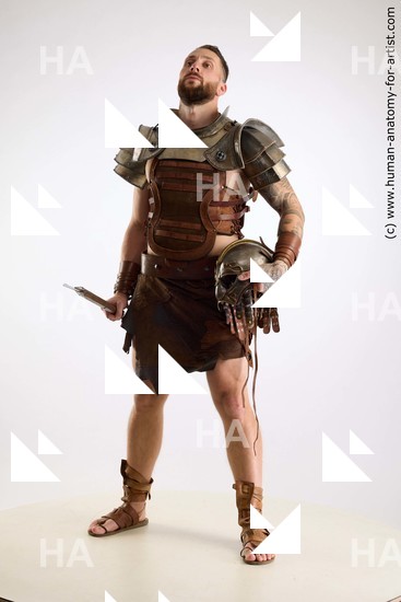 Man White Standing poses - ALL Muscular Short Brown Standing poses - simple Standard Photoshoot Academic