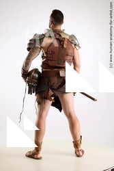 Man White Standing poses - ALL Muscular Short Brown Standing poses - simple Standard Photoshoot Academic