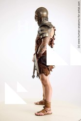 Casual Fighting with sword Man White Sitting poses - simple Muscular Short Brown Sitting poses - ALL Standard Photoshoot Academic Fighting poses - ALL