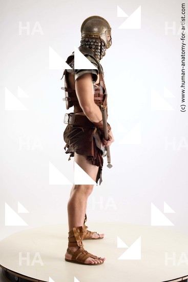 Casual Fighting with sword Man White Sitting poses - simple Muscular Short Brown Sitting poses - ALL Standard Photoshoot Academic Fighting poses - ALL