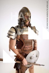 Casual Fighting with sword Man White Sitting poses - simple Muscular Short Brown Sitting poses - ALL Standard Photoshoot Academic Fighting poses - ALL