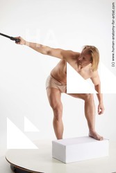 Underwear Fighting with gun Man White Standing poses - ALL Muscular Medium Brown Standing poses - simple Standard Photoshoot Academic Fighting poses - ALL