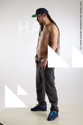 Casual Man White Standing poses - ALL Slim Brown Standing poses - simple Dreadlocks Standard Photoshoot Academic