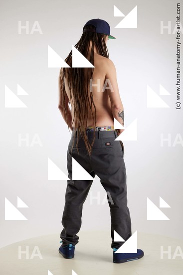 Casual Man White Standing poses - ALL Slim Brown Standing poses - simple Dreadlocks Standard Photoshoot Academic