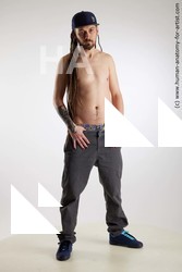 Casual Man White Standing poses - ALL Slim Brown Standing poses - simple Dreadlocks Standard Photoshoot Academic