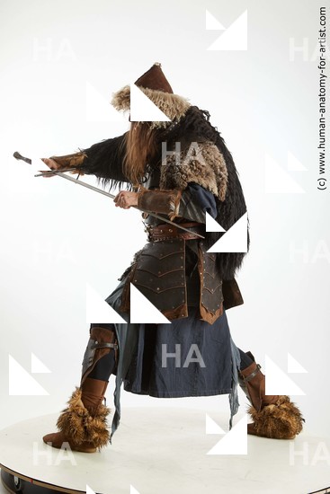 Casual Fighting with sword Man White Standing poses - ALL Slim Long Brown Standing poses - simple Standard Photoshoot Academic Fighting poses - ALL