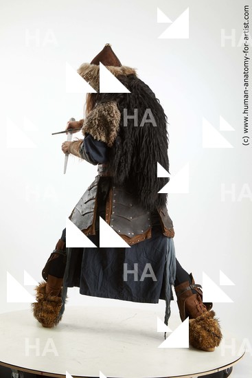 Casual Fighting with sword Man White Standing poses - ALL Slim Long Brown Standing poses - simple Standard Photoshoot Academic Fighting poses - ALL