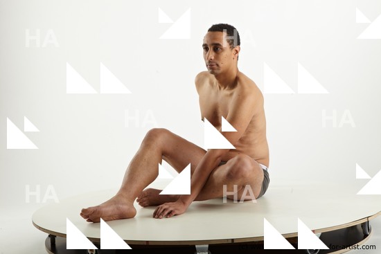 Underwear Man Black Sitting poses - simple Slim Short Black Sitting poses - ALL Standard Photoshoot Academic