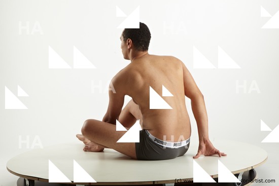 Underwear Man Black Sitting poses - simple Slim Short Black Sitting poses - ALL Standard Photoshoot Academic