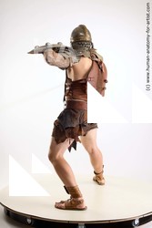 Casual Fighting with sword Man White Standing poses - ALL Muscular Short Brown Standing poses - simple Standard Photoshoot Academic Fighting poses - ALL