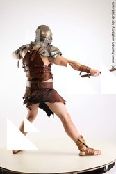Casual Fighting with sword Man White Standing poses - ALL Muscular Short Brown Standing poses - simple Standard Photoshoot Academic Fighting poses - ALL