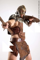 Casual Fighting with sword Man White Standing poses - ALL Muscular Short Brown Standing poses - simple Standard Photoshoot Academic Fighting poses - ALL