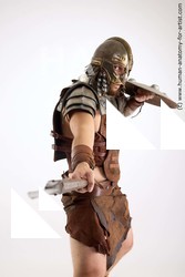 Casual Fighting with sword Man White Standing poses - ALL Muscular Short Brown Standing poses - simple Standard Photoshoot Academic Fighting poses - ALL