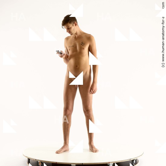 Nude Man White Standing poses - ALL Slim Short Brown Standing poses - simple Standard Photoshoot Realistic