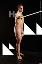 Nude Fighting with sword Man White Standing poses - ALL Average Short Brown Standing poses - simple Standard Photoshoot Realistic Fighting poses - ALL