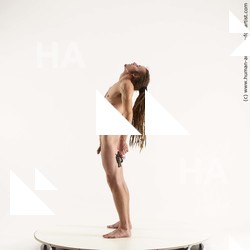 Nude Man White Standing poses - ALL Athletic Brown Standing poses - simple Dreadlocks Standard Photoshoot Realistic