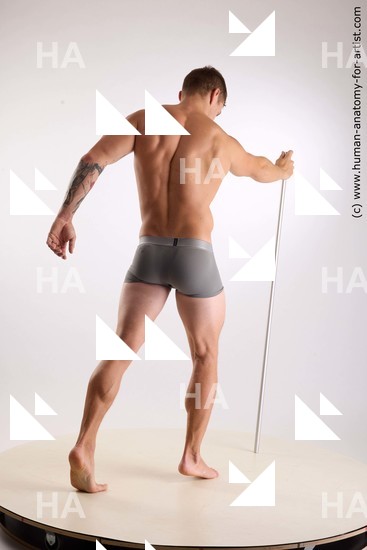 Underwear Man White Standing poses - ALL Muscular Short Brown Standing poses - simple Standard Photoshoot Academic