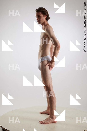 Nude Man White Standing poses - ALL Slim Short Brown Standing poses - simple Standard Photoshoot Academic