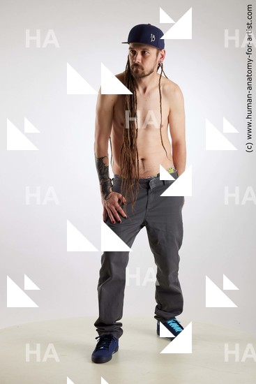 Casual Man White Standing poses - ALL Slim Brown Standing poses - simple Dreadlocks Standard Photoshoot Academic