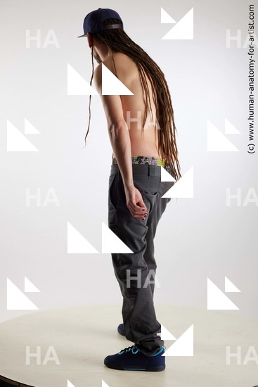 Casual Man White Standing poses - ALL Slim Brown Standing poses - simple Dreadlocks Standard Photoshoot Academic